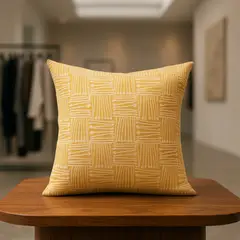 ARMONIA - Cubre cojín 45x45 tribal amarillo estilo boho envío Chile 694