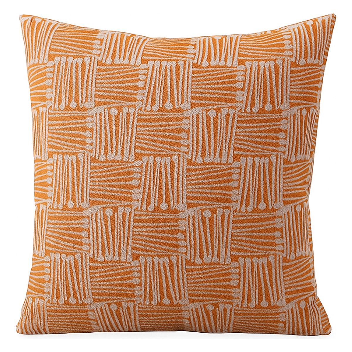 ARMONIA - Funda de cojín tribal naranjo 45x45 algodón suave 694