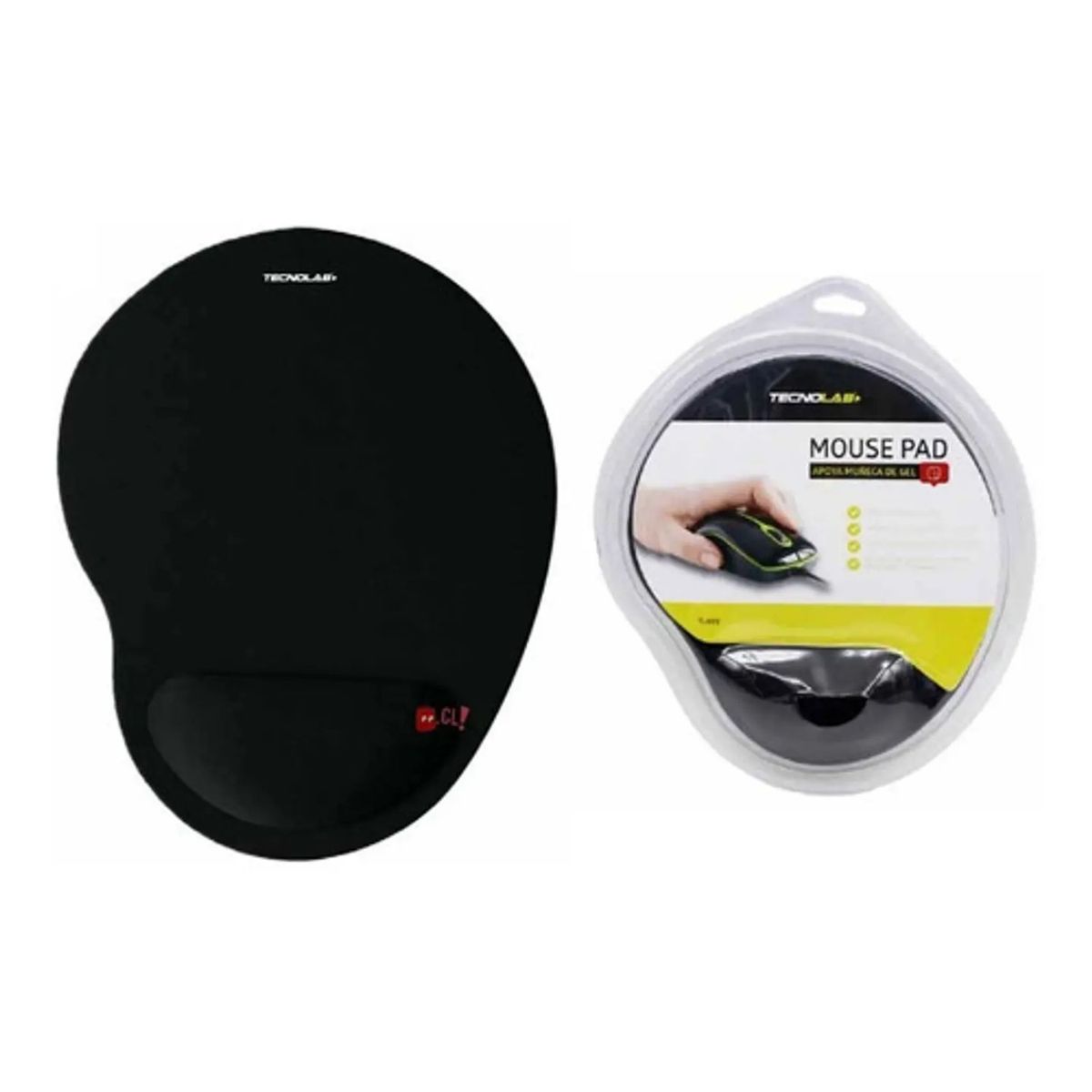 TECNOLAB - Mouse Pad Con Apoya Muñeca De Gel Negro - Ps