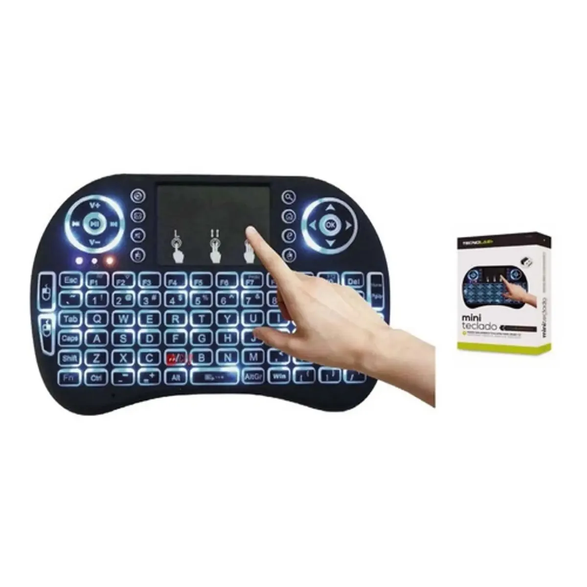 TECNOLAB - Teclado Para Smart Tv Inalámbrico Recargable Touch Pad - Ps