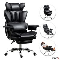 Silla Escritorio Ejecutiva Emilio Premium+ Oficina Ergonómica Pu Negro