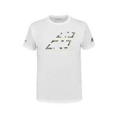 BABOLAT - Polera Aero Cotton Tee Blanca Tenis Padel