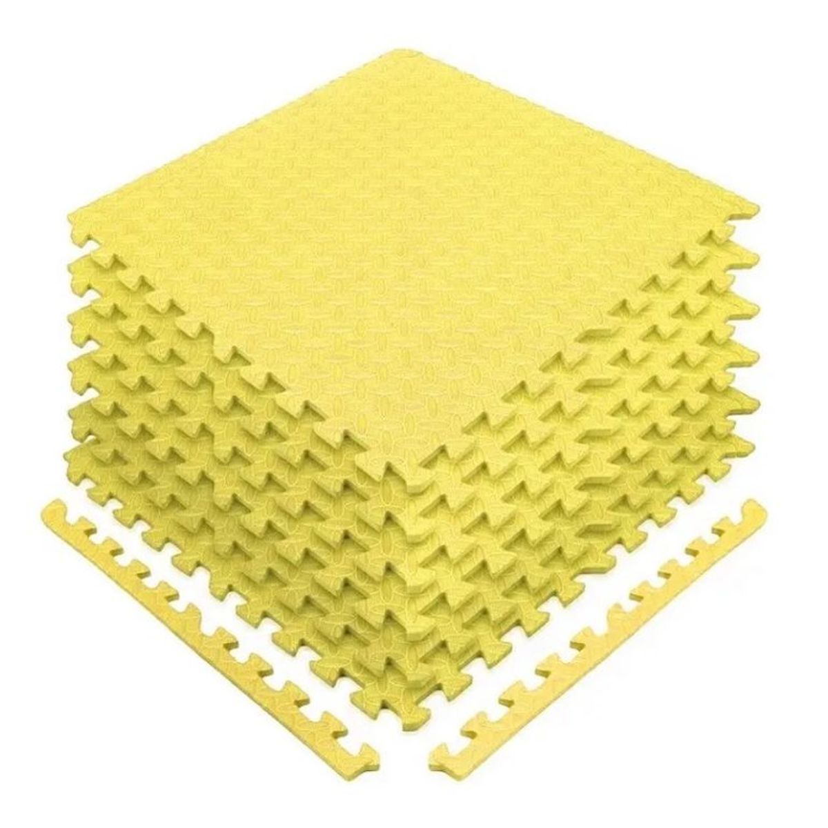 GENERICO - Pack X 4 Tatami Alfombra Encastrable 60x60x12cm Goma Eva Amarillo