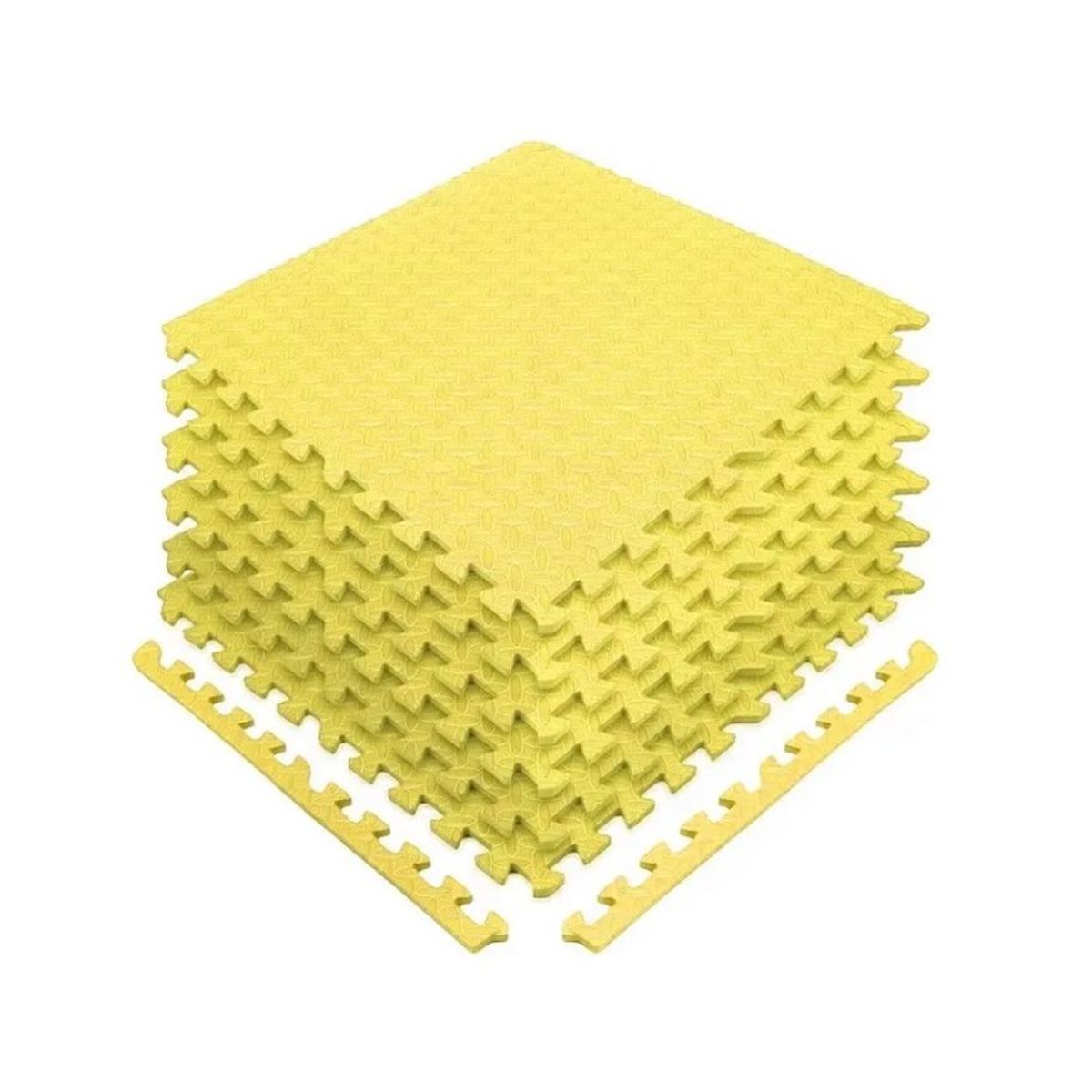 GENERICO - Pack X 4 Tatami Alfombra Encastrable 60x60x12cm Goma Eva Amarillo
