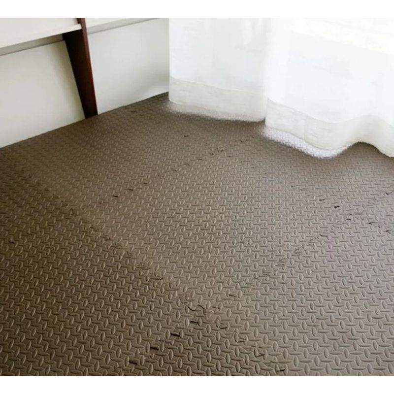 GENERICO - Pack X 4 Tatami Alfombra Encastrable 60x60x12cm Goma Eva Cafe