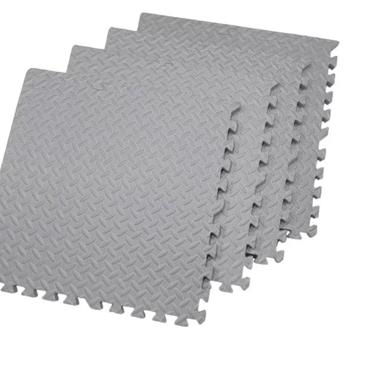 GENERICO - Pack X 4 Tatami Alfombra Encastrable 60x60x12cm Goma Eva Gris