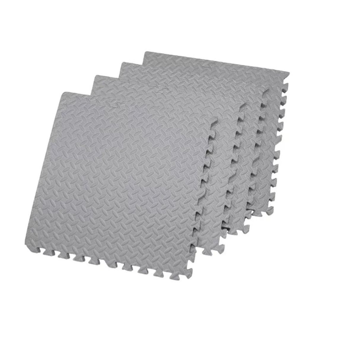 GENERICO - Pack X 4 Tatami Alfombra Encastrable 60x60x12cm Goma Eva Gris