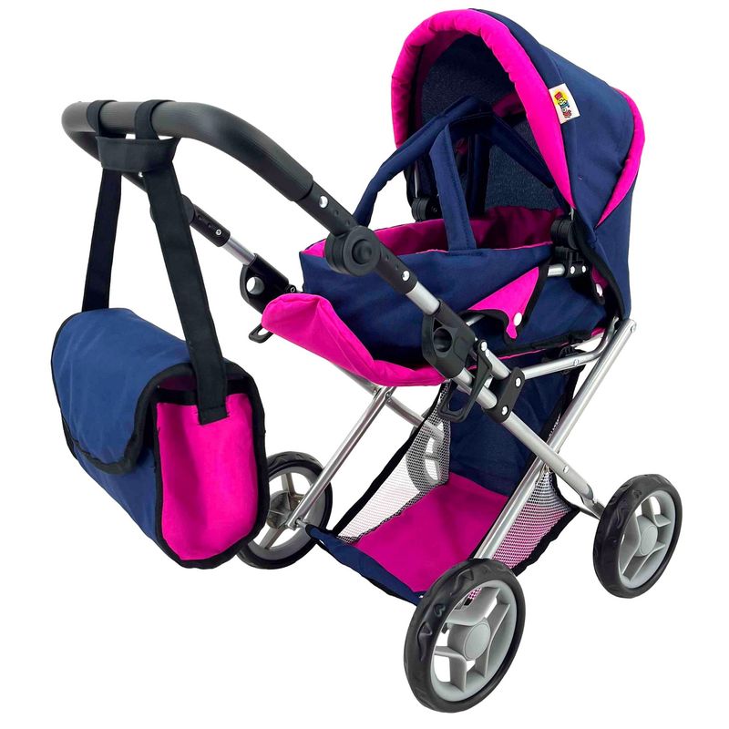 BESTOYS - Coche Muñeca Cuna Travel Y Bolso Bestoys Azul