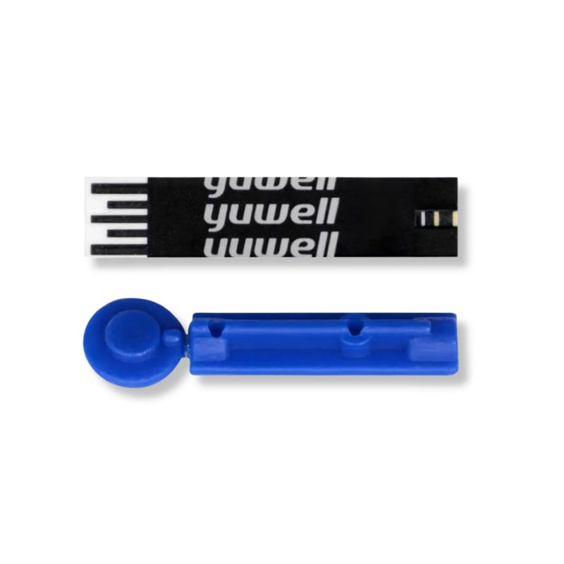 YUWELL - 50 Cintas de Medición + 50 Lancetas para Glucómetro Yuwell 582