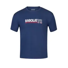 BABOLAT - Polera Exercise Vintage Azul Tenis Padel