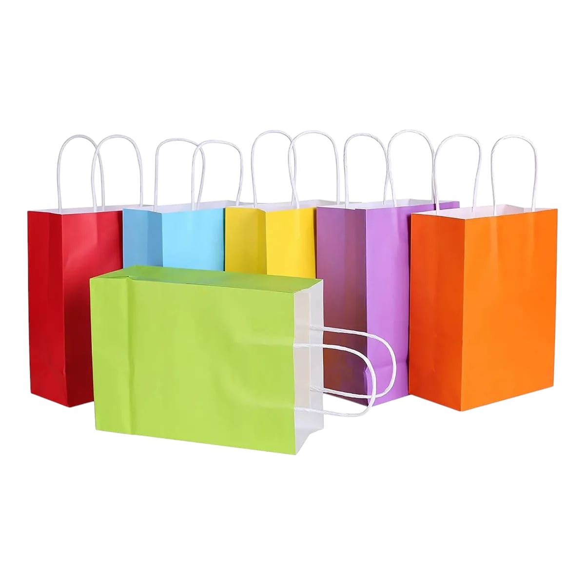 GENERICO - Pack 12 Bolsas de Regalo - COLORES 27x22x11 Gms