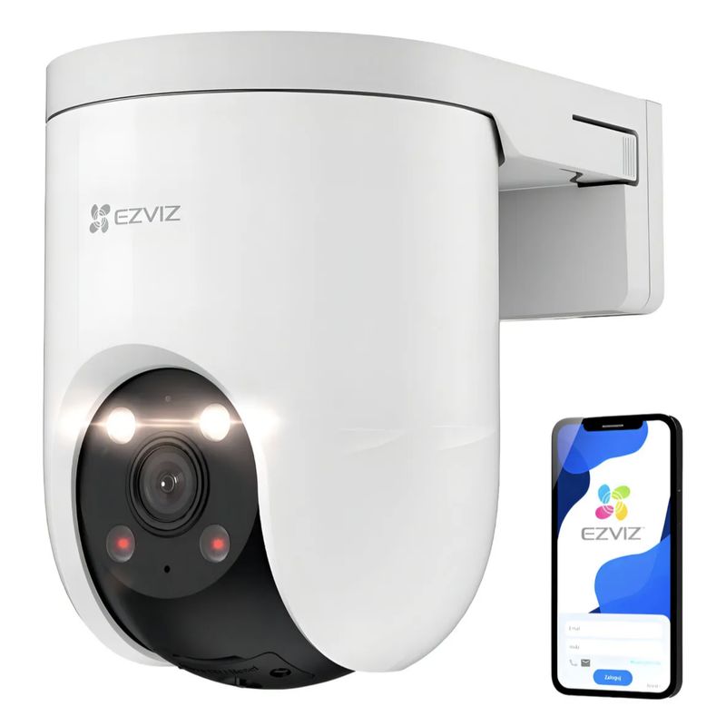 EZVIZ - Cámara Ezviz Outdoor Giratoria 360° H8 Pro 2k Wi-fi Alexa