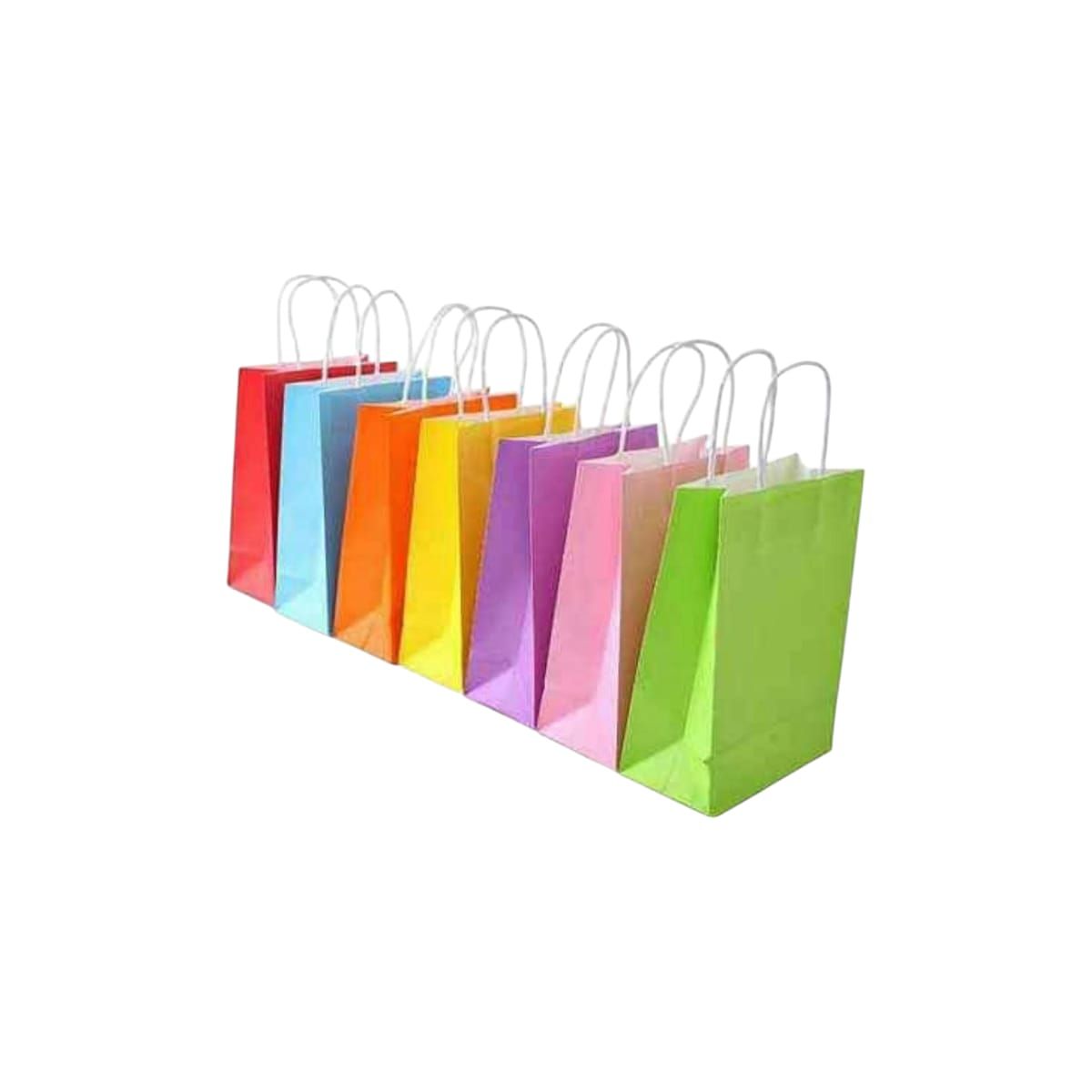 GENERICO - Pack 12 Bolsas de Regalo  - Multicolores 22x16x8 Gms