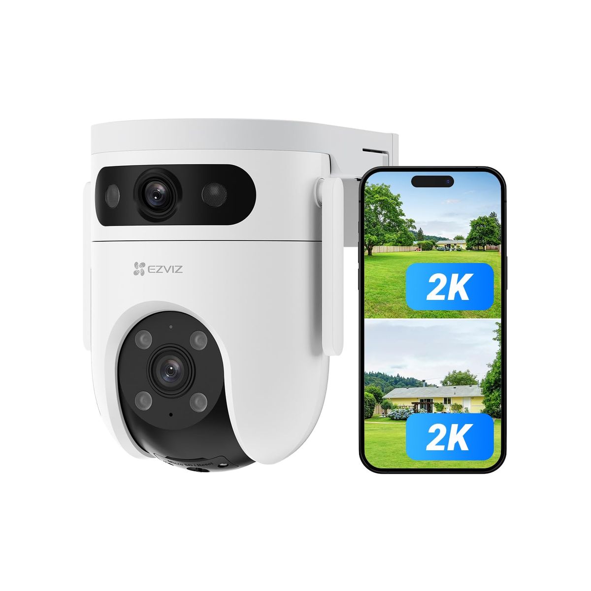 EZVIZ - Cámara Dual Lente 3mp+3mp Outdoor Ezviz Cableada Wi-fi Alexa