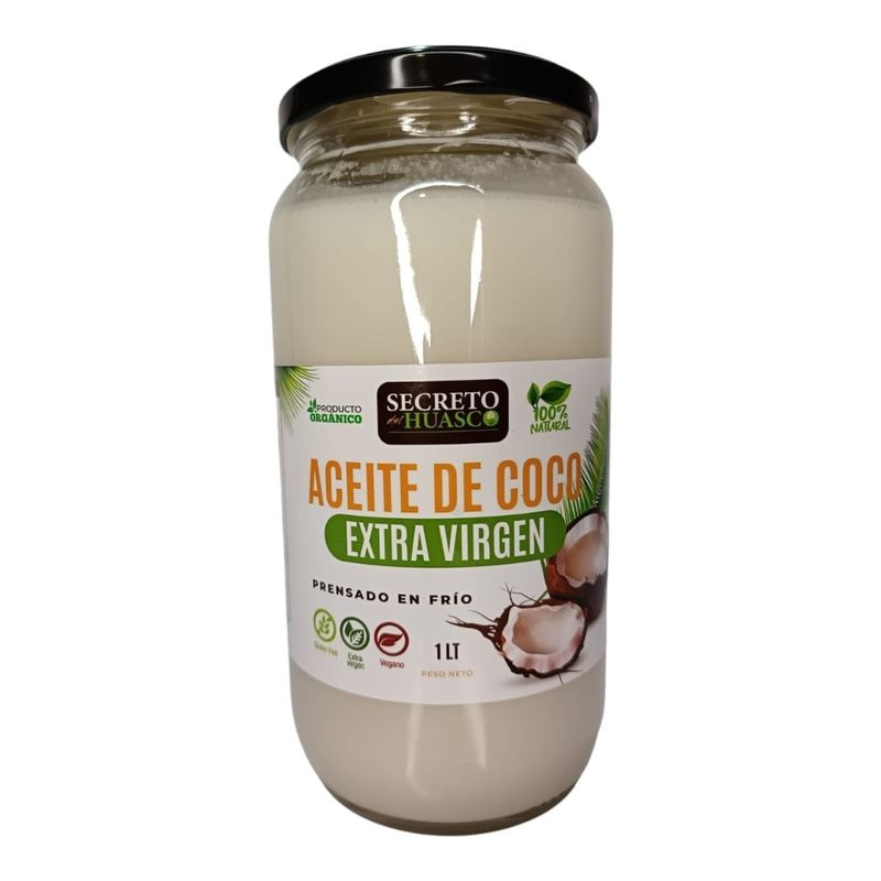 GENERICO - Aceite De Coco Orgánico Extra Virgen 1lt Secreto Del Huasco