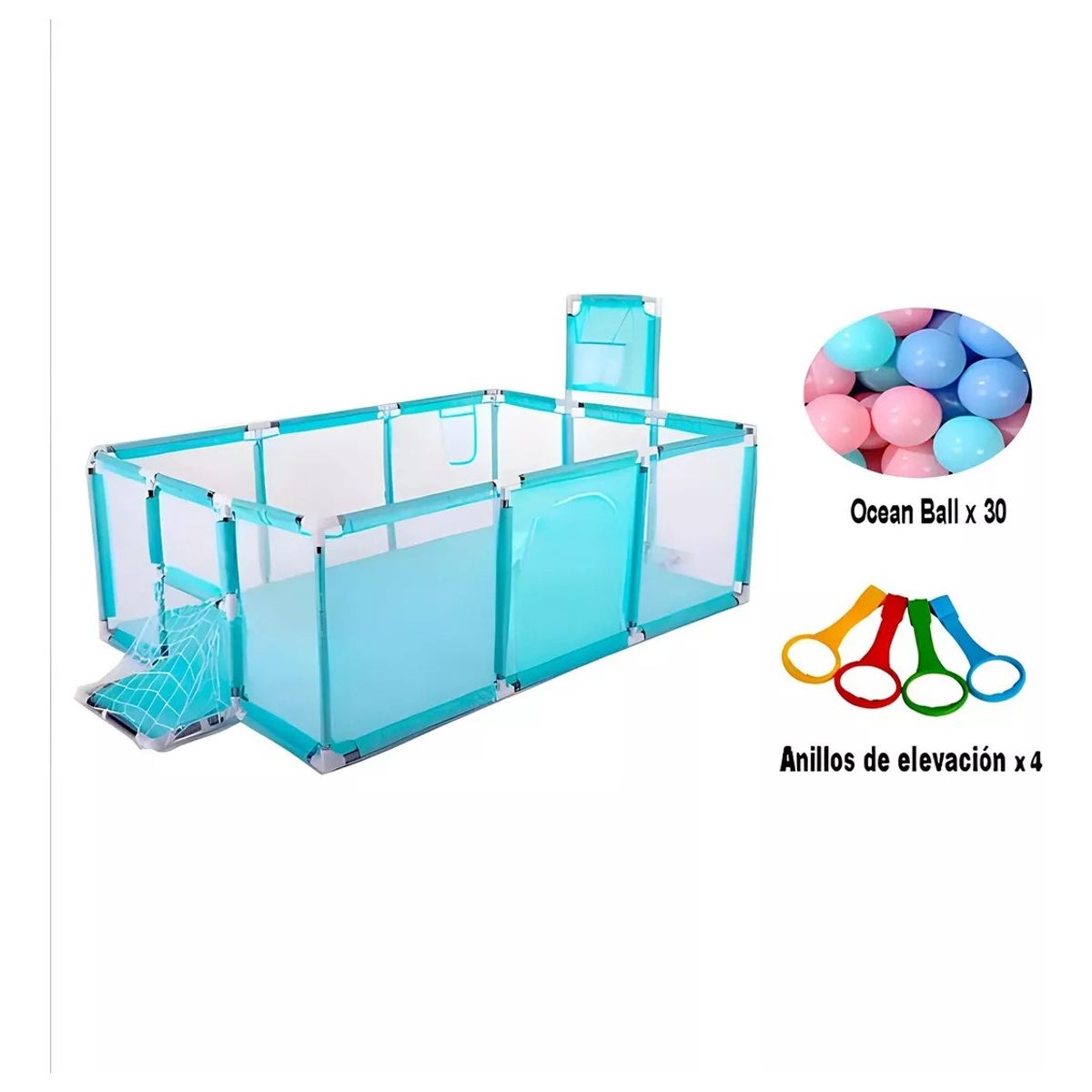 GENERICO - Corral de Seguridad Para Bebes Rectangular verde 180x120