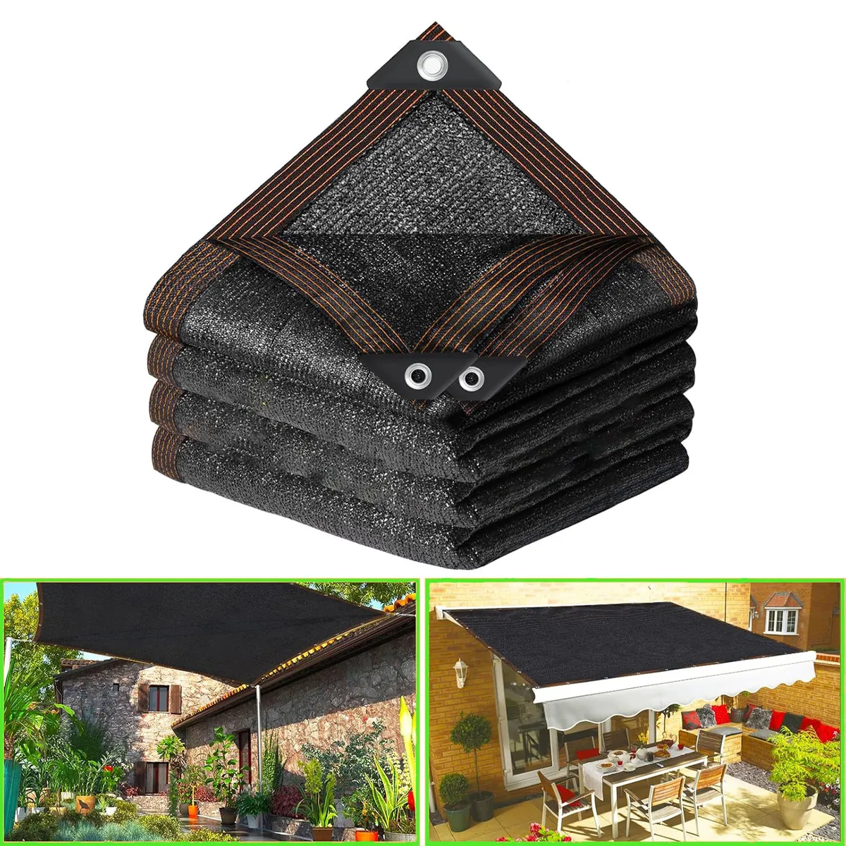 GENERICO - 95% Lona De Malla Para Sombra 2X5M Para Jardín Patio Plantas