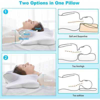 Imagen 2 del producto Almohada Ortopédica Cojín Cuello Memory Foam Cervical
