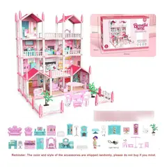 EDWINAYY - Casa De Mu?ecas Castillo De Princesa Con Muebles Con Led