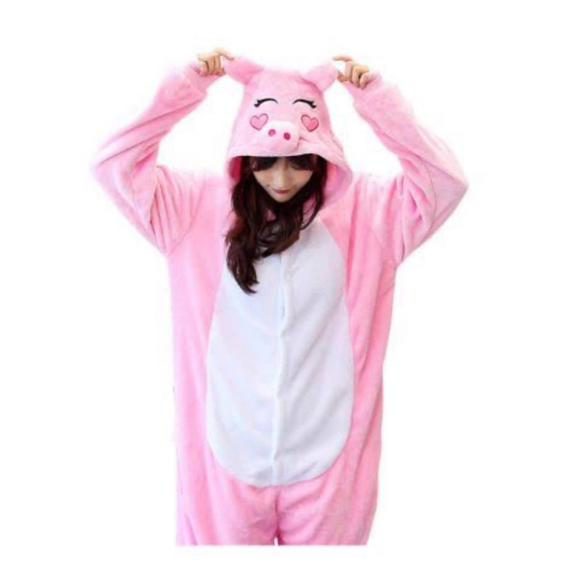 GENERICO - Disfraz Cerdita Niña Color Rosado Pijama Talla 12