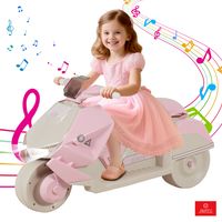 Moto A Batería Infantil 6V Con 3 Ruedas Multifuncional Rosa