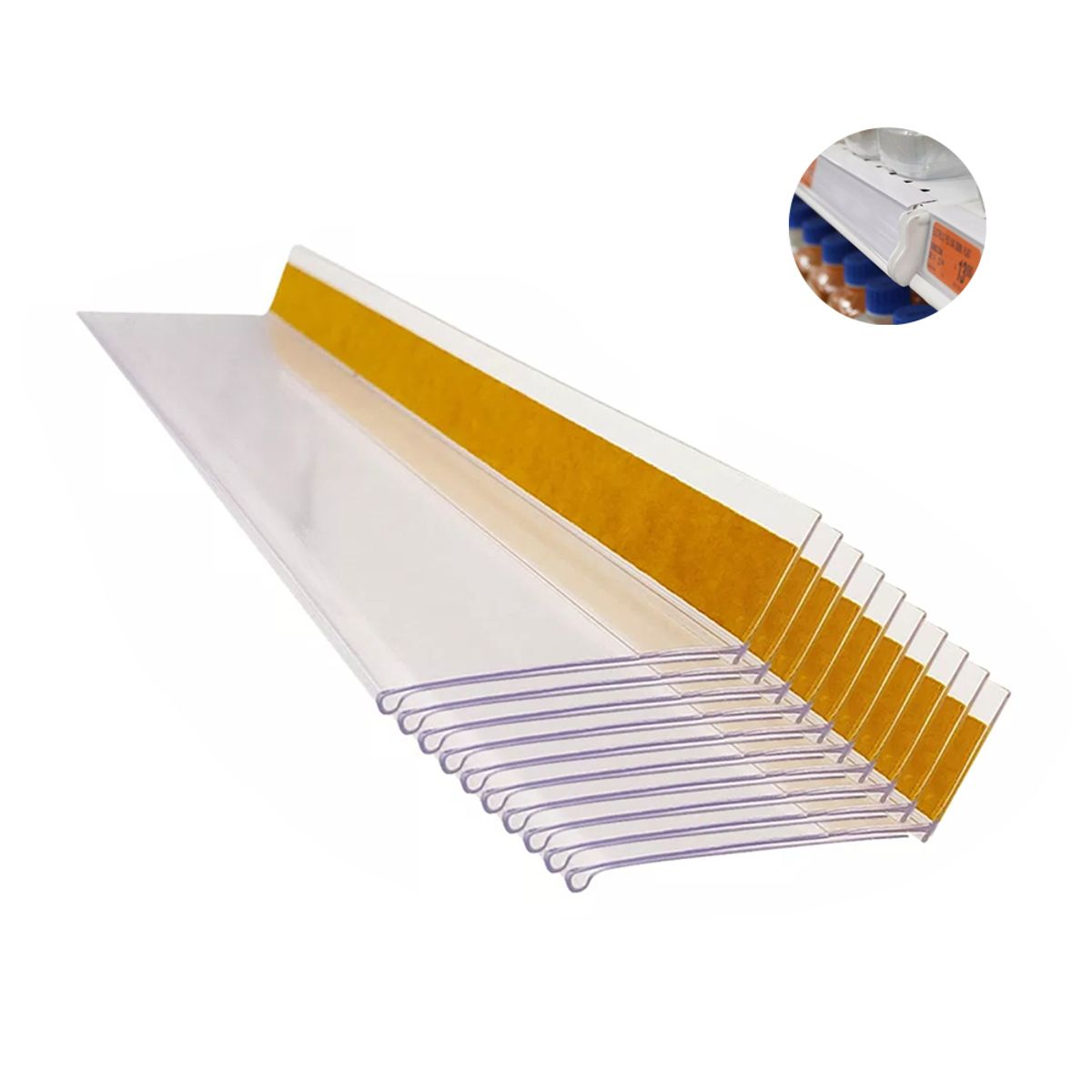 ATURE - Pack 10 De Expositores Transparente Adhesivo Etiqueta Precio