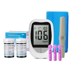 GENERICO - Glucometro Medidor De Glucosa + 50 Tiras + 50 Lancetas
