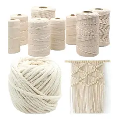 KUANGYE - Cordon Macramé Torcido 4 Mm, 100 Metros Largo