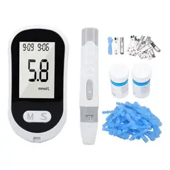 GENERICO - Glucometro Medidor De Glucosa + 50 Tiras + 50 Lancetas