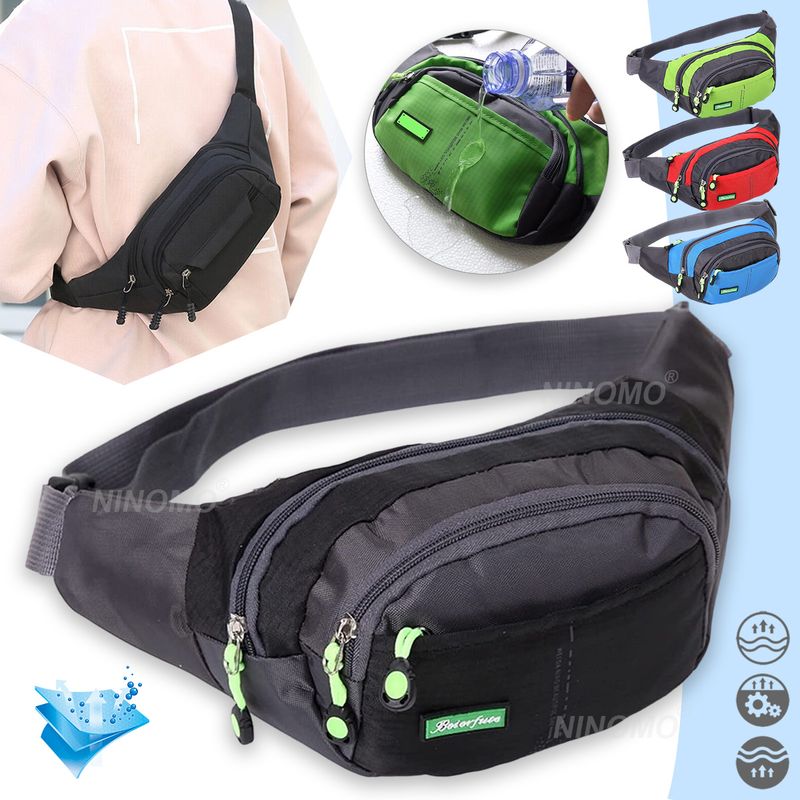 EDWINAYY - Cangurera Impermeable Deportiva Mochila Banano Gym Runners