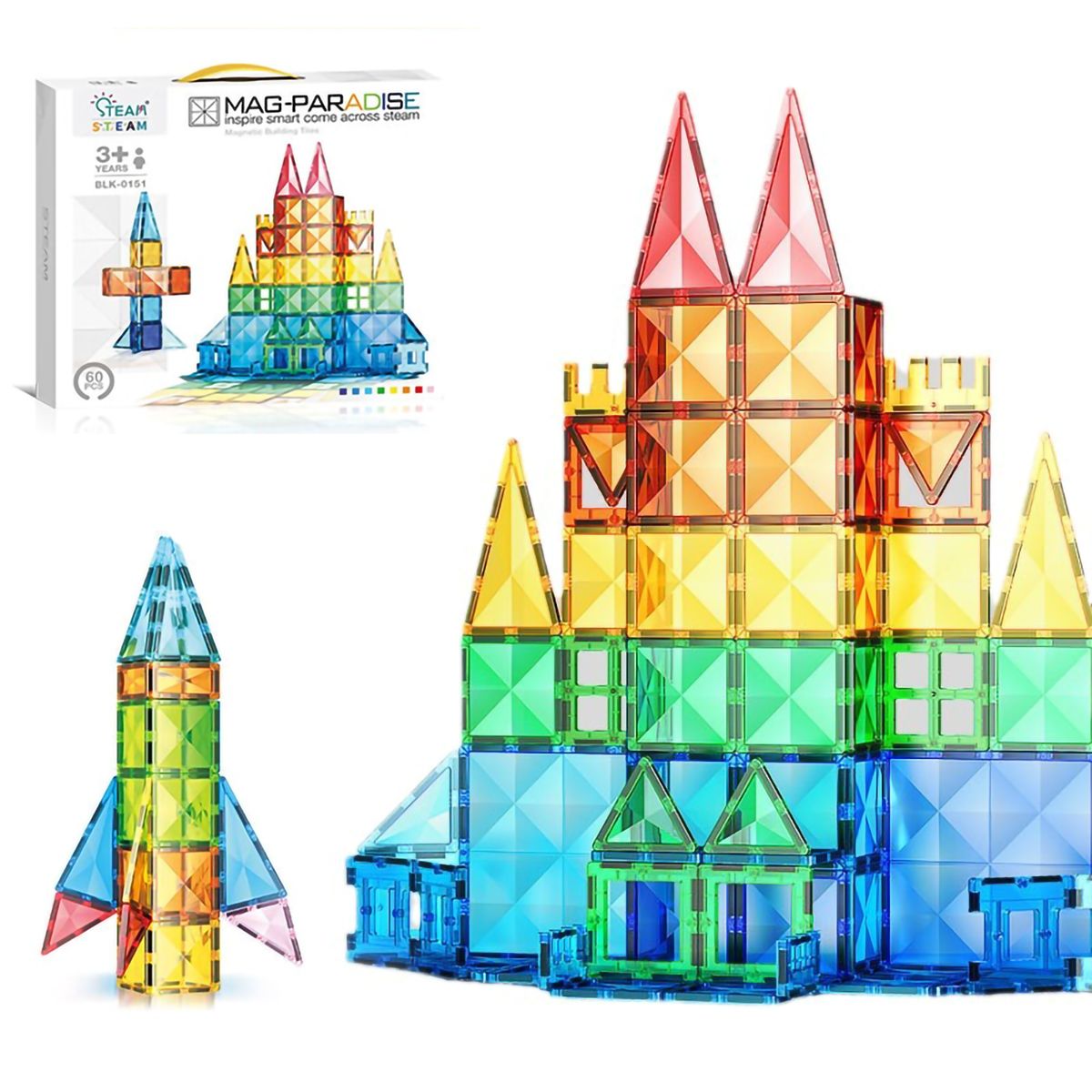 GENERICO - 40pcs Azulejos Magnéticos Juguetes  STEM Para Niños Pequeños