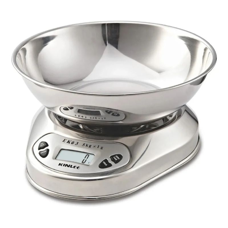 LISM - Pesa De Cocina Full De Acero Inoxidable 5kg 1gr Con Bowl Ace Capacidad