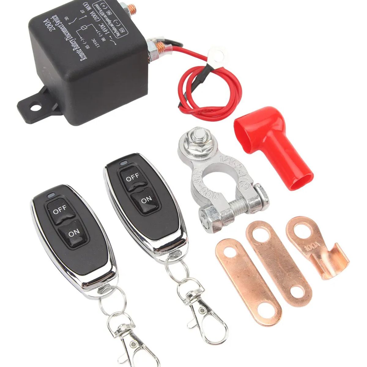 PUREPOWER - Interruptor Aislamiento Batería 12V 200A Remoto - Auto-RV