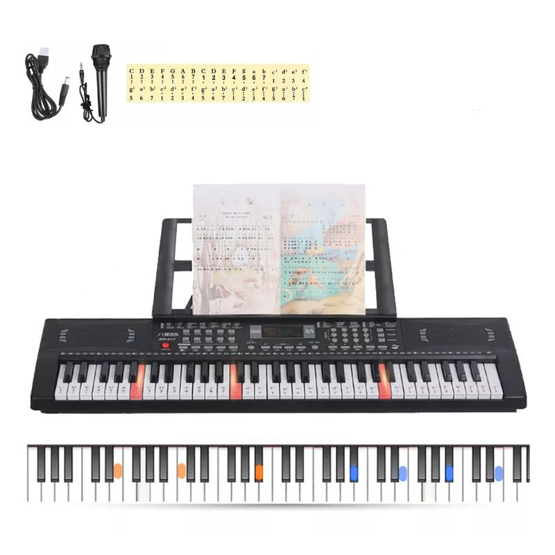 GENERICO - Teclado Piano Musicales Digital De 61 Teclas Con Micrófono