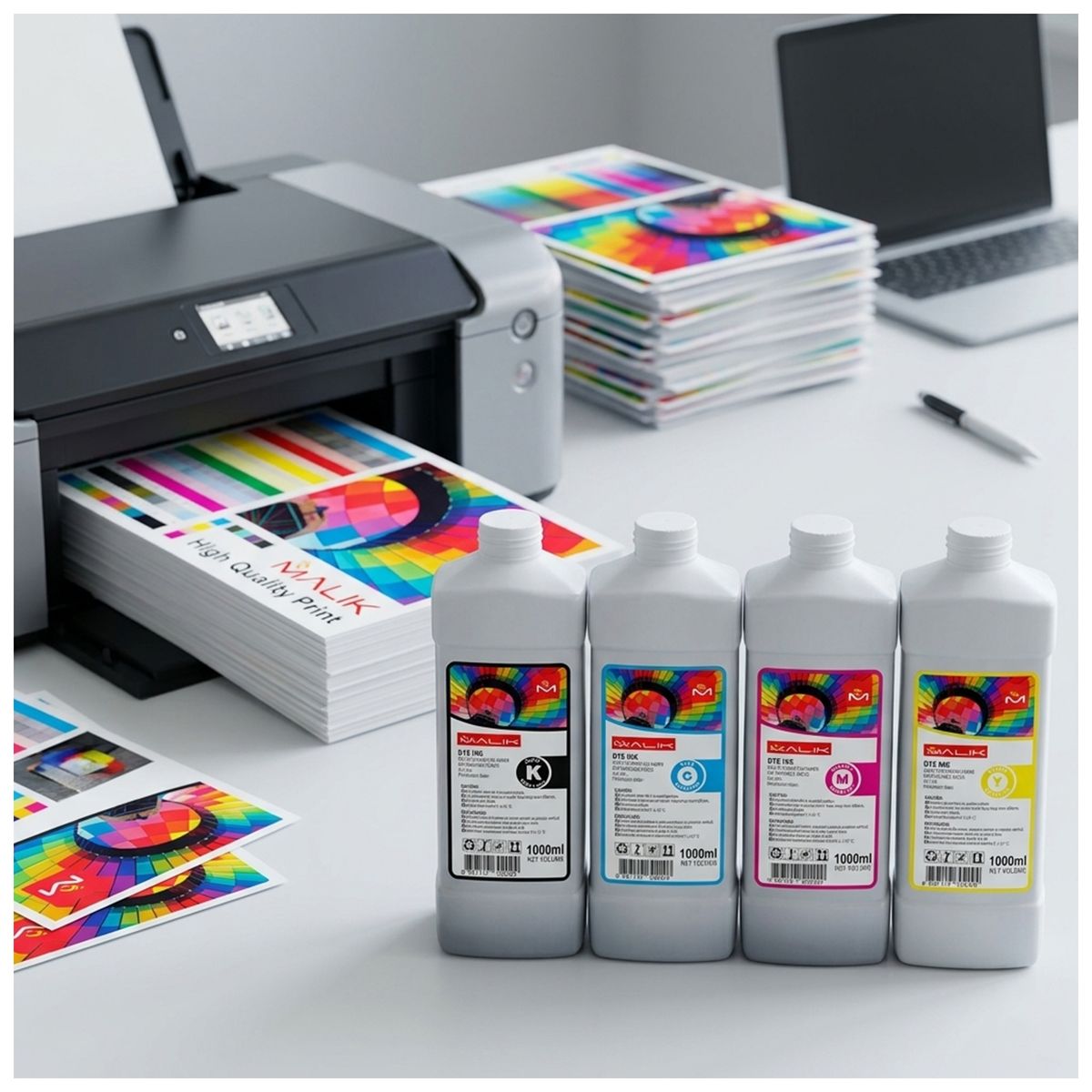 MALIK - Pack 4 Litros compatible Canon Pixma Tinta continua G510