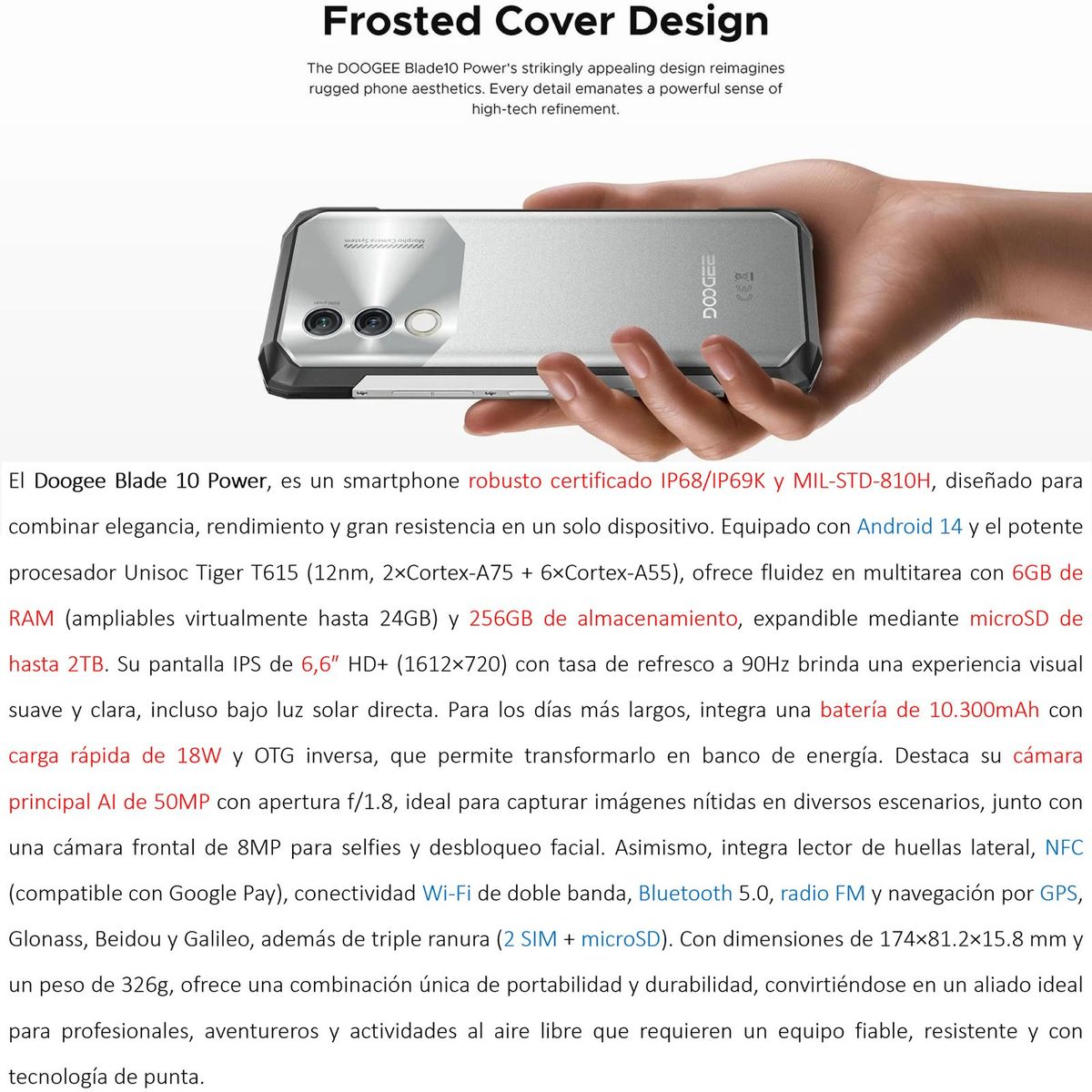 DOOGEE - Doogee Blade 10 Power Rugged IP68 Android 14 50MP 10300mAh