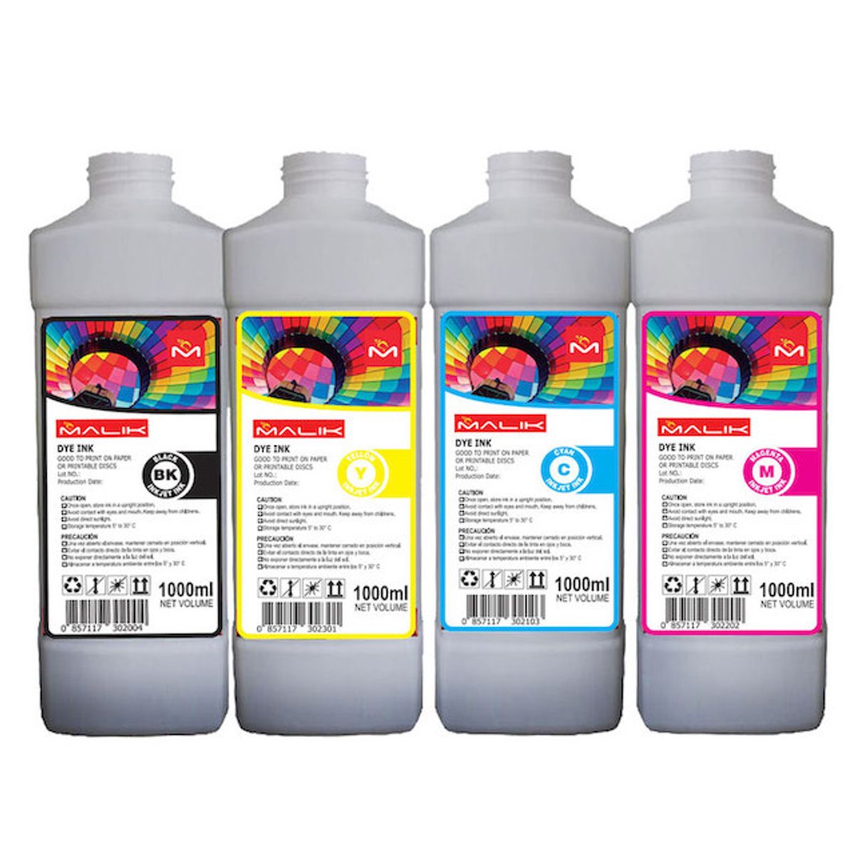 MALIK - Pack 4 Litros para Brother BT5001CMY D60BK DCP-T520w