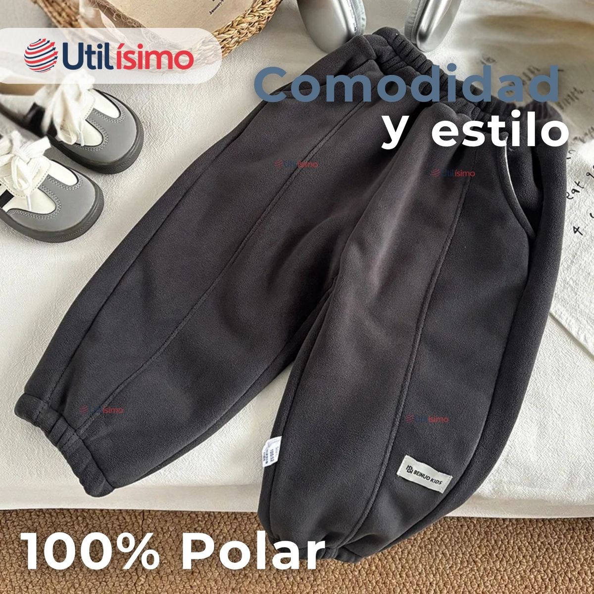 JUMP KIDS - Buzo Bebé Niño Forrado en Polar Gris Pantalón