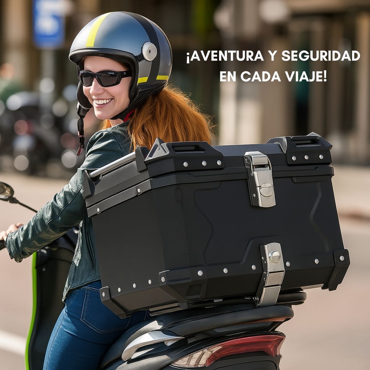 GENERICO - Maleta Para Moto Top Case Aleacion Aluminio 45 Litros