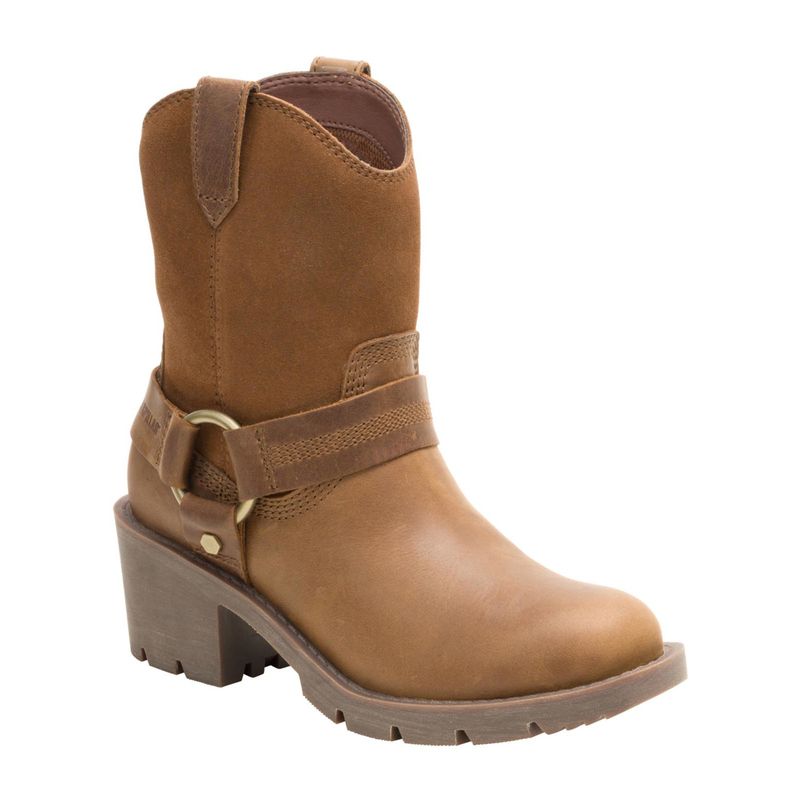 CAT - Bota Cuero Rewrite Harness Mujer Café CAT