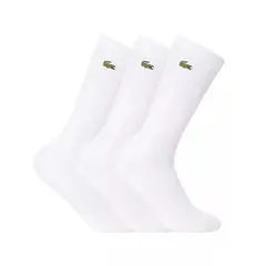 LACOSTE - Calcetin Sport Blanco X3 Tenis Padel