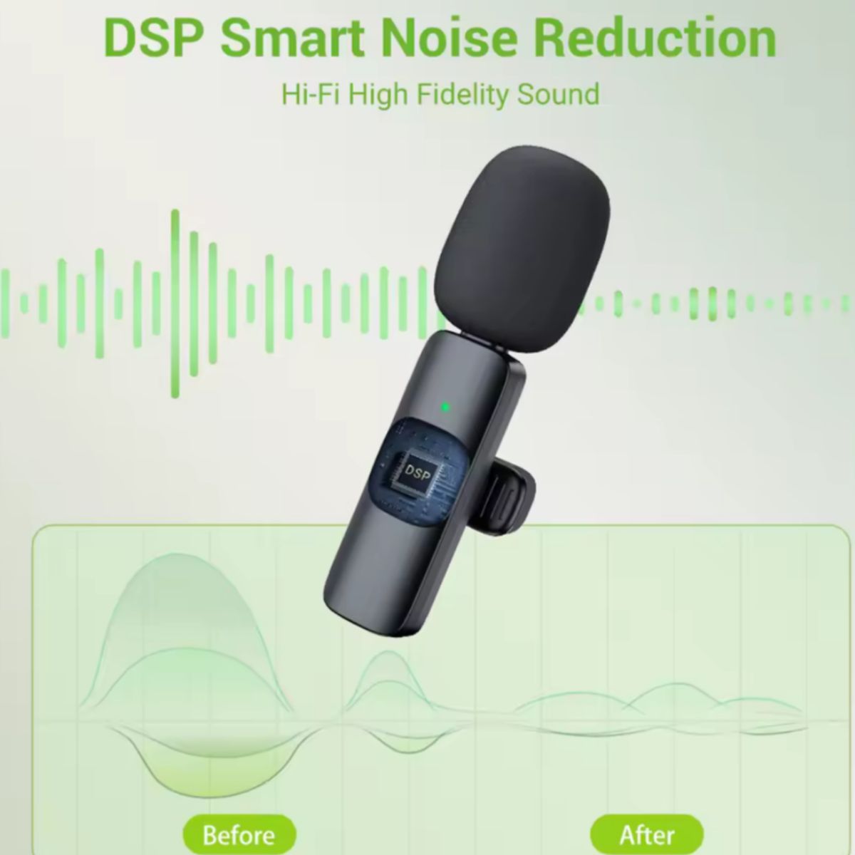 GENERICO - Micrófono Inalámbrico  Tipo C Gamer Bluetooth Reducción de Ruido