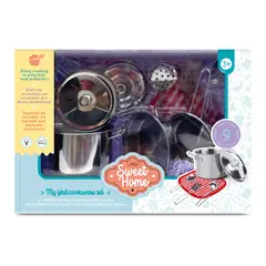 SWEET HOME - Ollas y Utensilios Metal Niños 7 Pzs Cocina