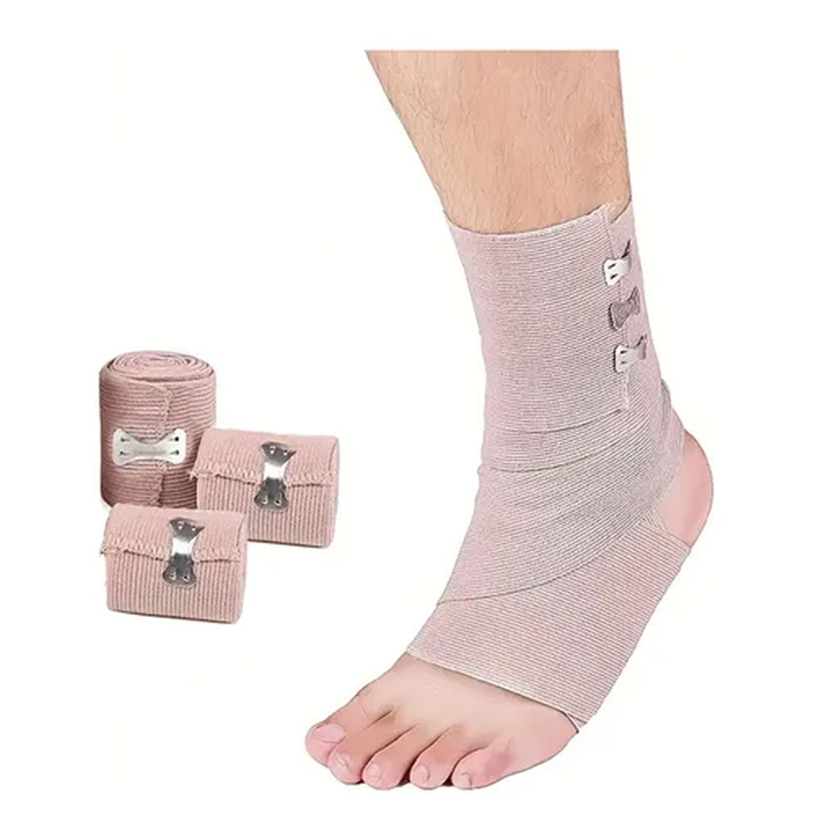 ESHOPANGIE - Pack3 Venda Elástica Compresión 5cmx45m Vendaje Con Gancho