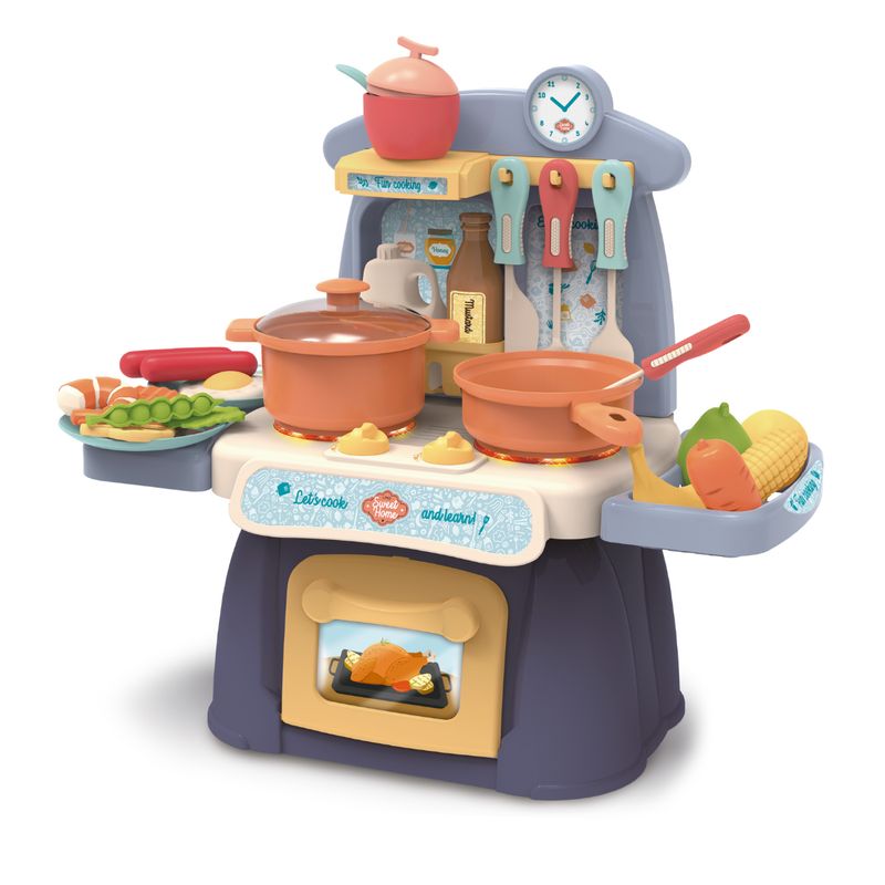 SWEET HOME - Cocina Infantil Mini con Luz Sonido Horno y 26 Accesorios
