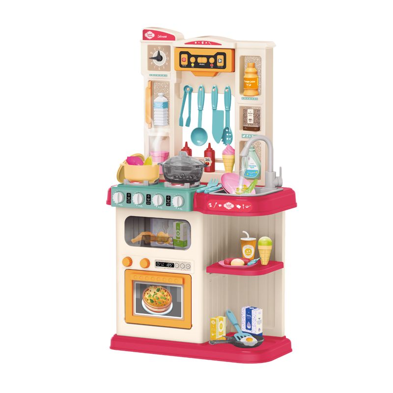 SWEET HOME - Cocina Infantil Real con Vapor Sonido Luz y 65 Accesorios