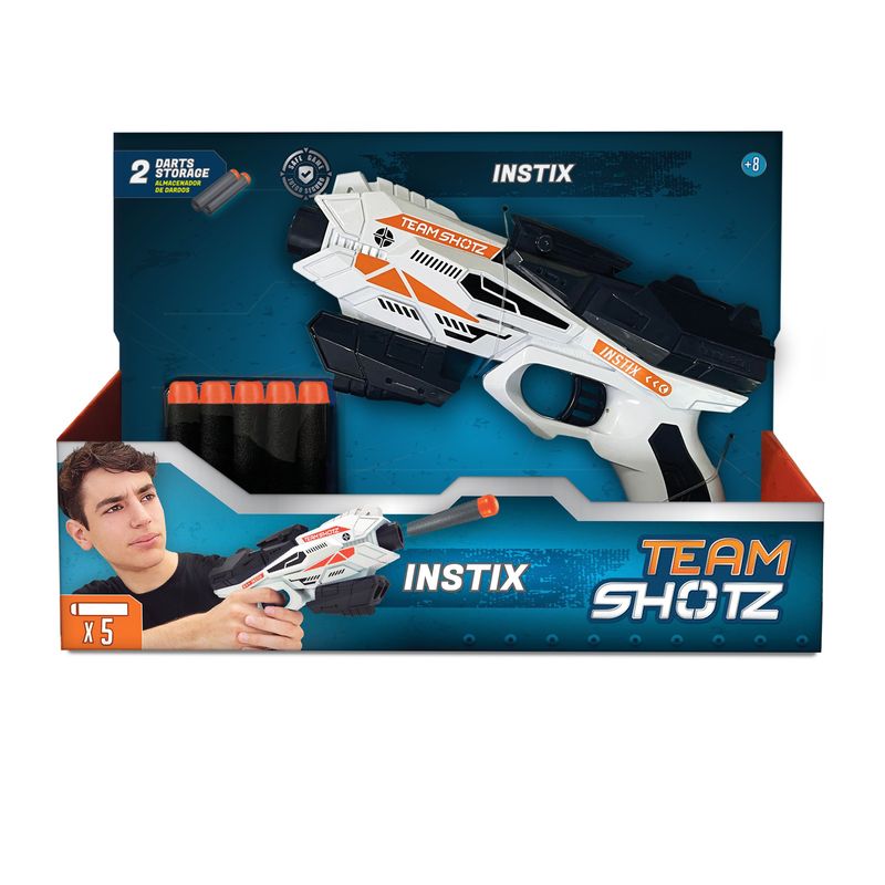 TEAM SHOTZ - Lanzador de Dardos 5 Dardos Espuma Niños