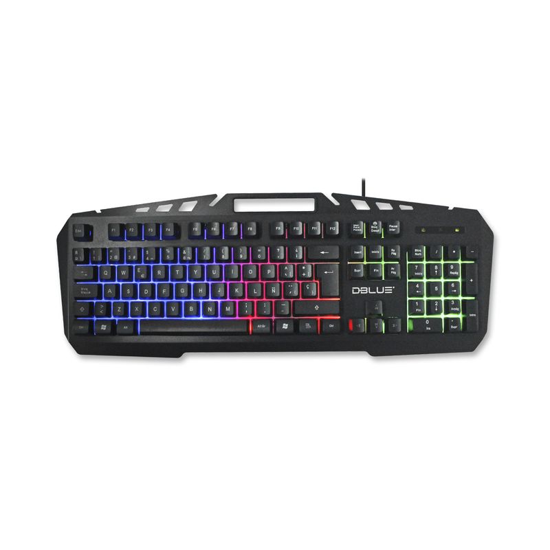 DBLUE - Teclado Gamer Pc Usb Retroiluminado Metálico Negro - Ps