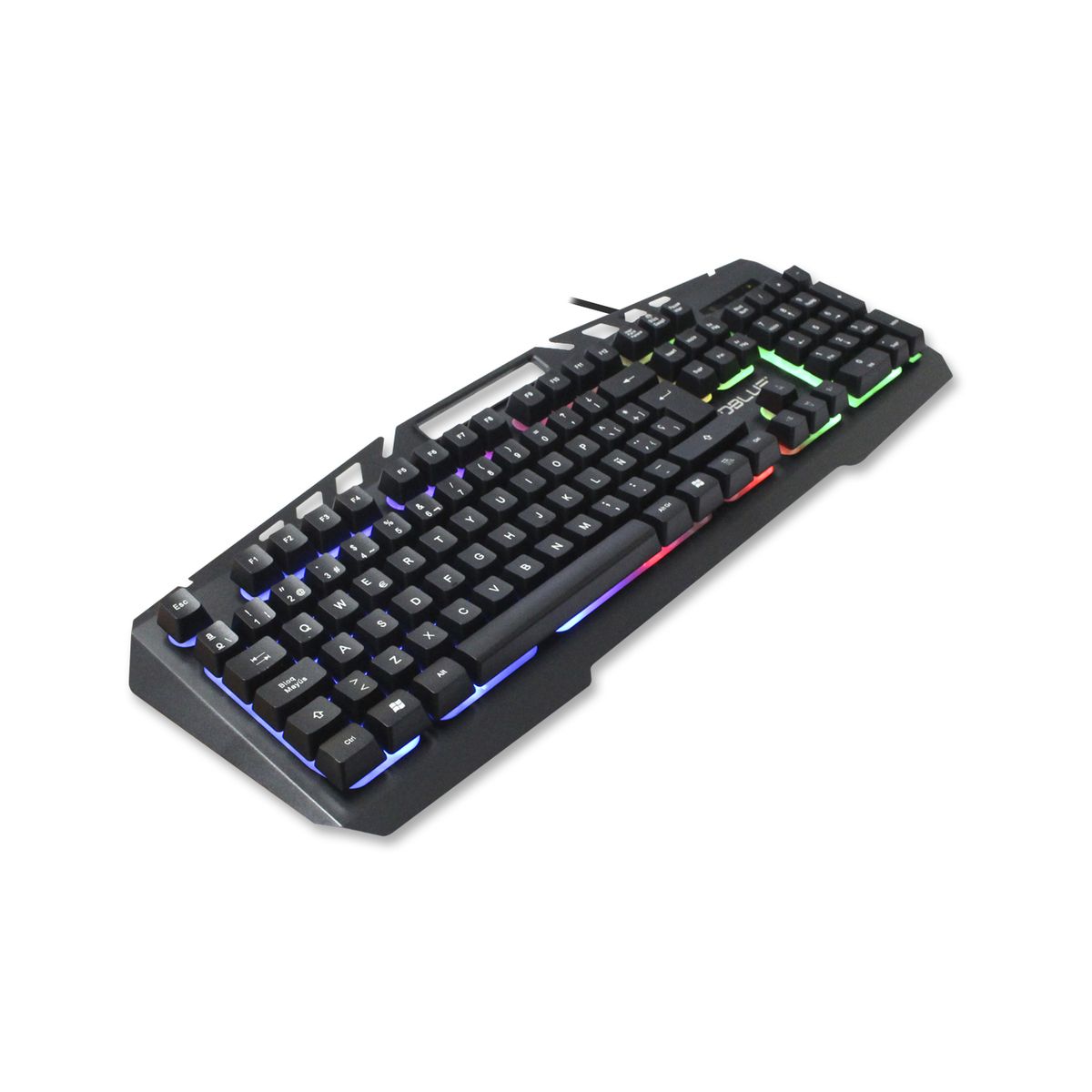 DBLUE - Teclado Gamer Pc Usb Retroiluminado Metálico Negro - Ps