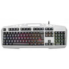 DBLUE - Teclado Gamer Pc Usb Retroiluminado Metálico Gris - Ps